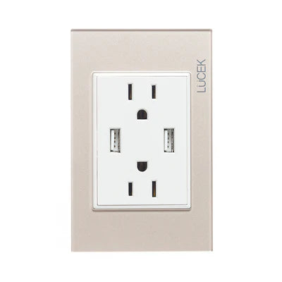 PLACA CON 2 CONTACTOS Y 2 ENTRADAS DE USB CRISTAL