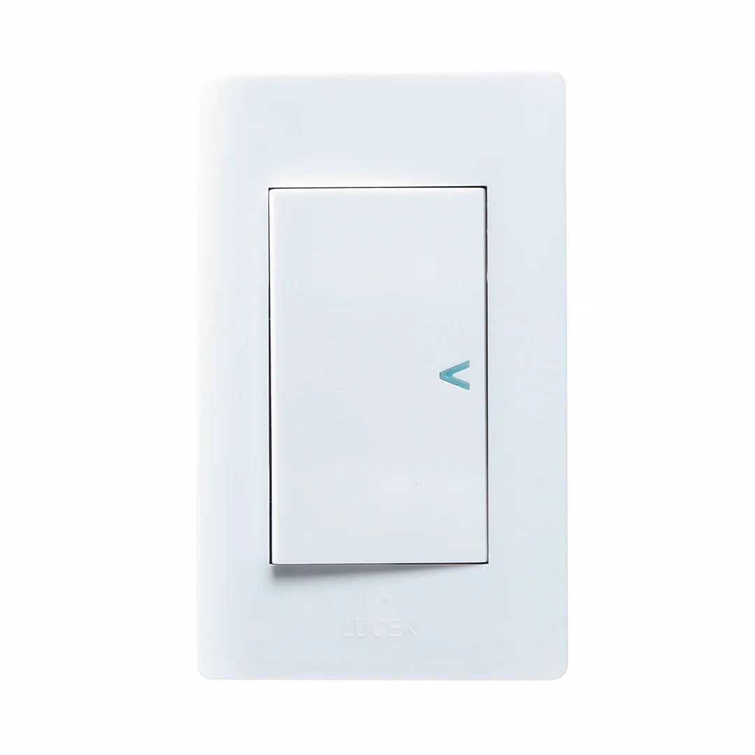 PLACA CON 1 INTERRUPTOR SENCILLO DE 3 MÓDULOS.