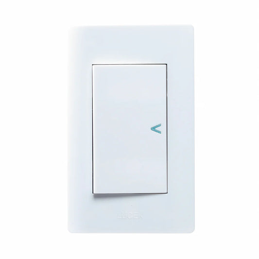 PLACA CON 1 INTERRUPTOR SENCILLO DE 3 MÓDULOS.