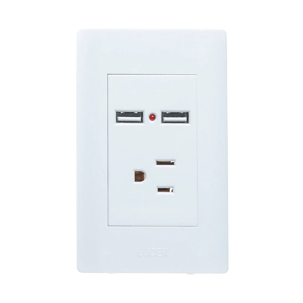 PLACA CON 1 CONTACTO Y 2 ENTRADAS DE USB.