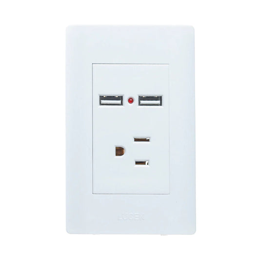 PLACA CON 1 CONTACTO Y 2 ENTRADAS DE USB.