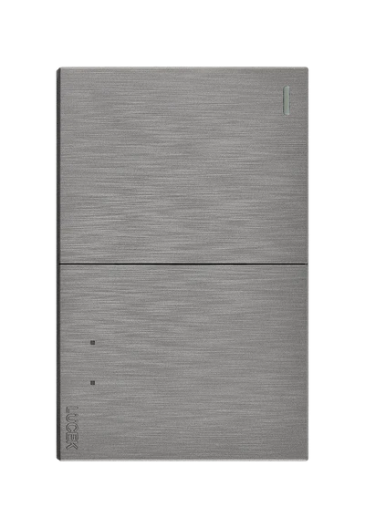 PLACA PLANA CON 1 INTERRUPTOR SENCILLO Y 1 DE ESCALERA DE 1.5 MODULOS FLAT