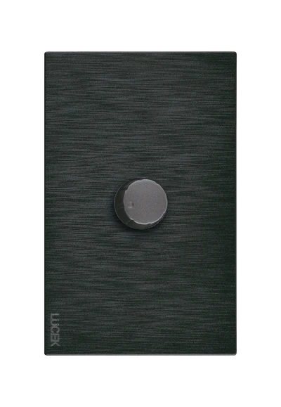 PLACA PLANA CON DIMMER FLAT PLATA