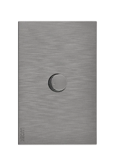 PLACA PLANA CON DIMMER FLAT PLATA