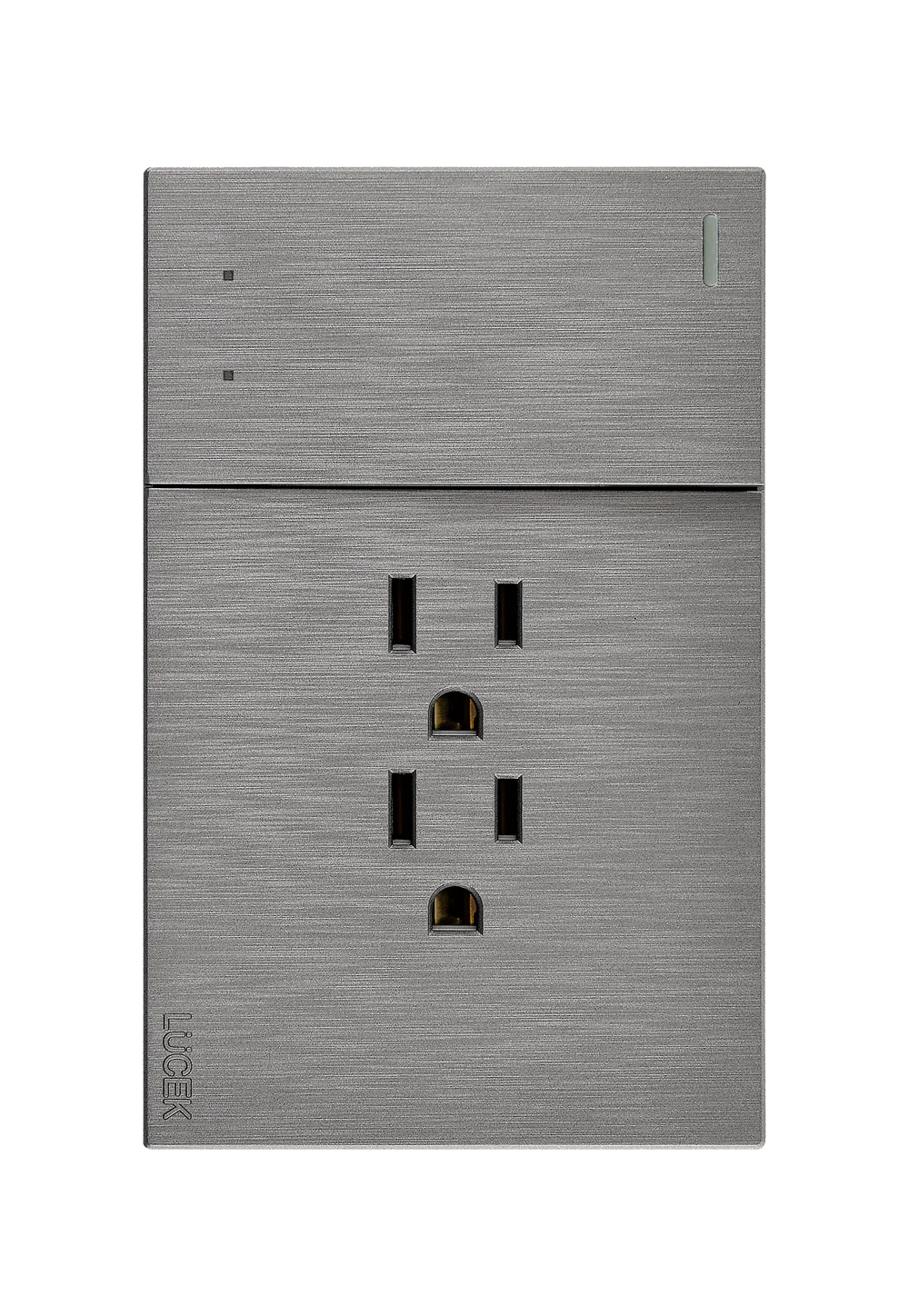 PLACA PLANA CON 1 INTERRUPTOR DE ESCALERA Y 2 CONTACTOS DE 1 MODULO FLAT