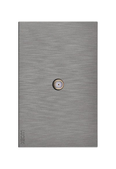 PLACA PLANA CON TOMA DE TELEVISIÓN FLAT PLATA