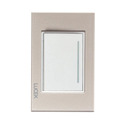 PLACA CON 1 INTERRUPTOR DE ESCALERA DE 3 MÓDULOS CRISTAL