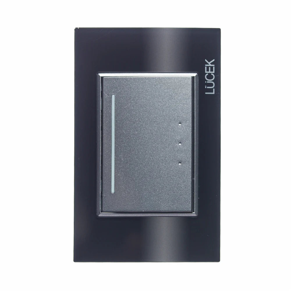 PLACA CON 1 INTERRUPTOR DE ESCALERA DE 3 MÓDULOS CRISTAL