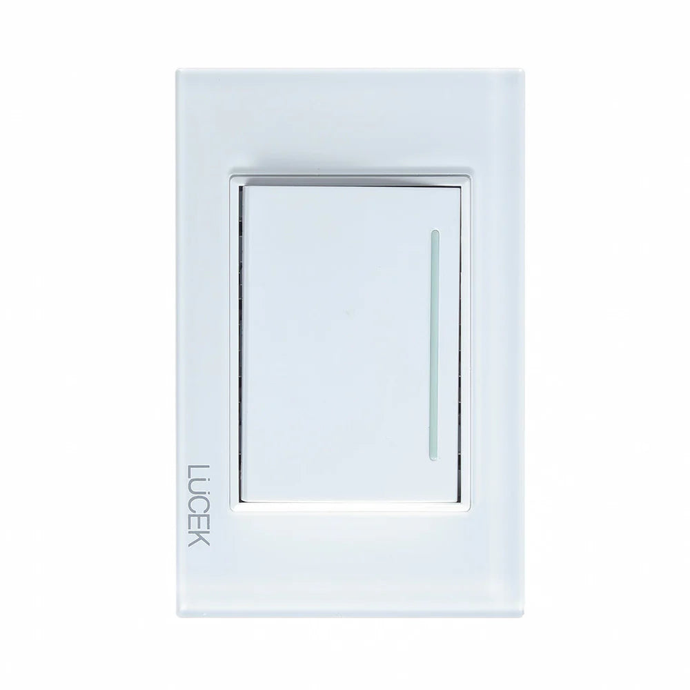 PLACA CON 1 INTERRUPTOR SENCILLO DE 3 MÓDULOS CRISTAL