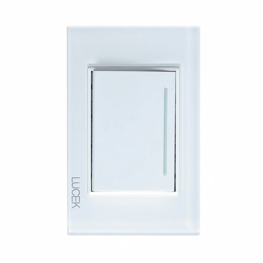 PLACA CON 1 INTERRUPTOR SENCILLO DE 3 MÓDULOS CRISTAL