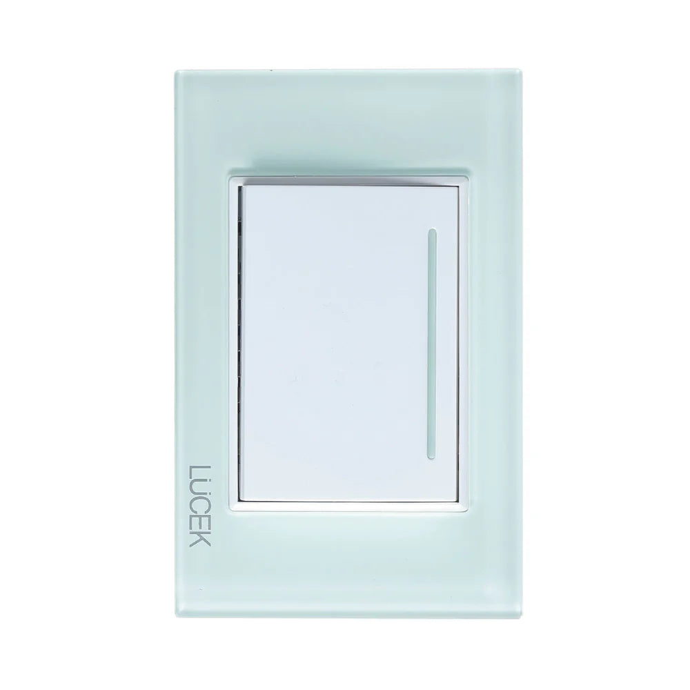 PLACA CON 1 INTERRUPTOR SENCILLO DE 3 MÓDULOS CRISTAL