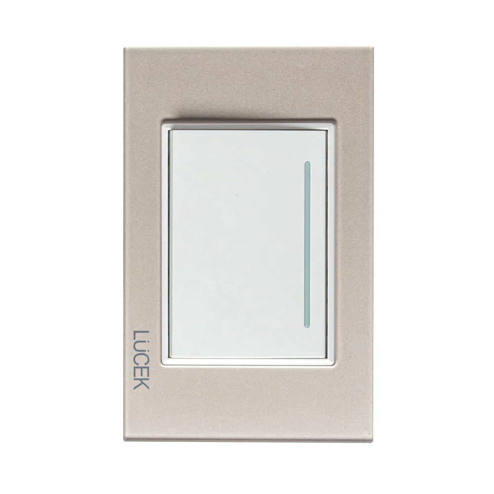 PLACA CON 1 INTERRUPTOR SENCILLO DE 3 MÓDULOS CRISTAL