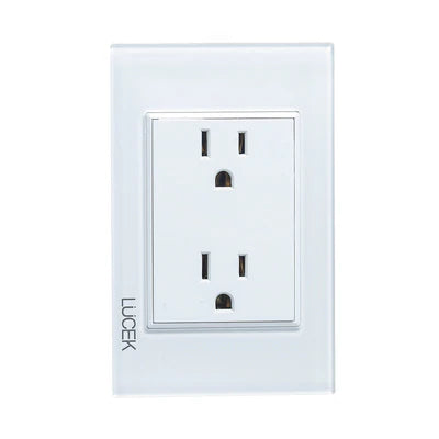 PLACA CON CONTACTO DUPLEX CRISTAL