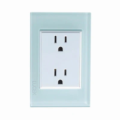 PLACA CON CONTACTO DUPLEX CRISTAL