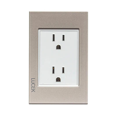 PLACA CON CONTACTO DUPLEX CRISTAL