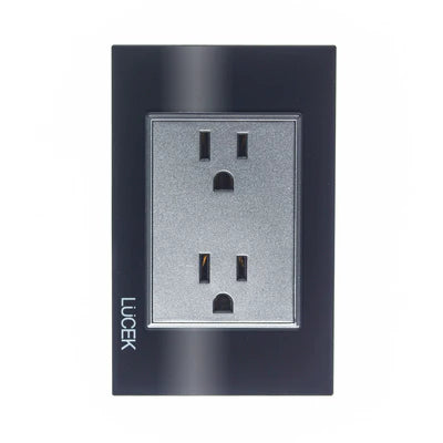 PLACA CON CONTACTO DUPLEX CRISTAL