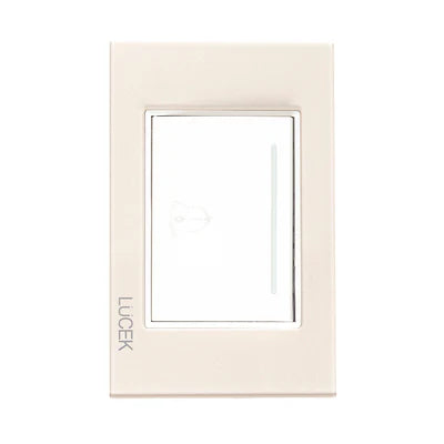 PLACA CON BOTÓN TIMBRE DE 3 MÓDULOS CRISTAL