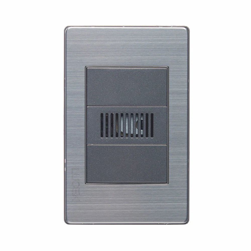 PLACA METÁLICA CON ZUMBADOR ANODIZADO.