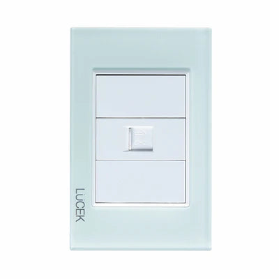 PLACA CON TOMA DE TELÉFONO CRISTAL