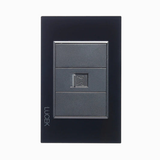 PLACA CON TOMA DE TELÉFONO CRISTAL