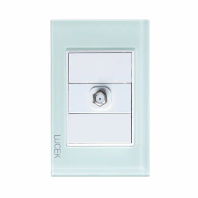 PLACA CON TOMA DE TELEVISIÓN CRISTAL