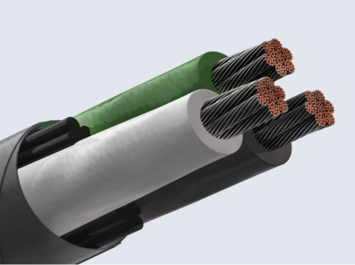 Cable Tipo W Redondo, 2 kV 2, 3 ó 4 conductores.