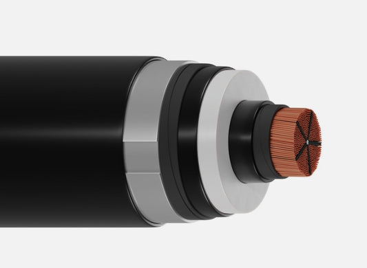 Cable de Energía para 69, 115 y 138 kV. Cu o Al, XLPE, Pantalla de Al tubular lisa, cubierta PEAD